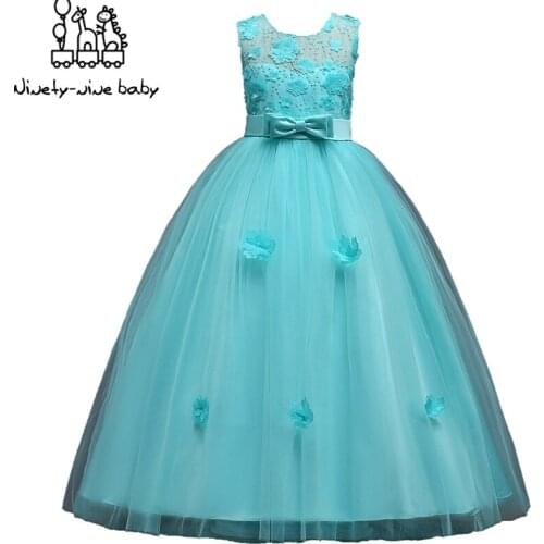 Kids Bridesmaid Girls Dress For Wedding and Party Long Dresses Christmas Girl long Costume Princess Children Fancy Prom Designs