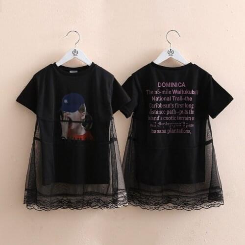 Baby Net Yarn T-shirt Dress 2020 Summer New Girls Childrens Dresses