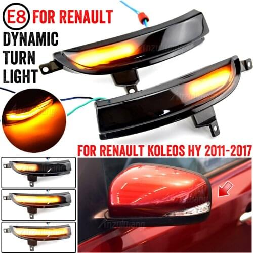 For Renault Koleos 2012 2013 2014 2015 2016 Dynamic Side Rearview Mirror Turn Signal Light LED Indicator Lamp Mirror Blink Lamp