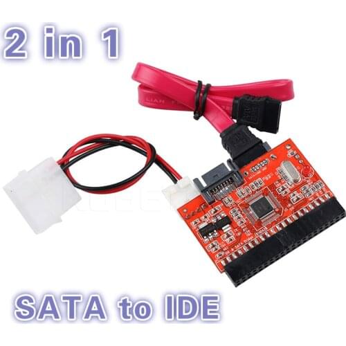 Kebidu 2 in 1 SATA to IDE Adapter IDE to SATA Converter 1.5 Gb/s 40pin IDE port Support for ATA 133 100 HDD CD DVD