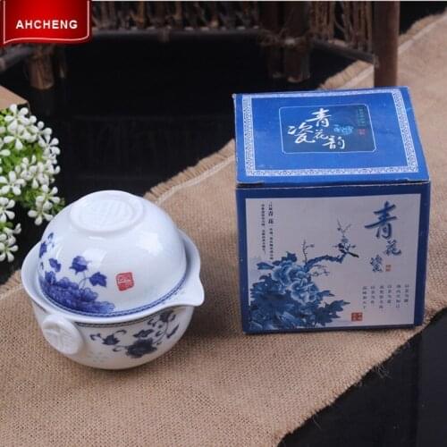 Chinese Travel Kung Fu Tea Set Ceramic Portable Teacup Porcelain Service Gaiwan Tea Cups Mug Unique Designer Teaware Teapot Cool