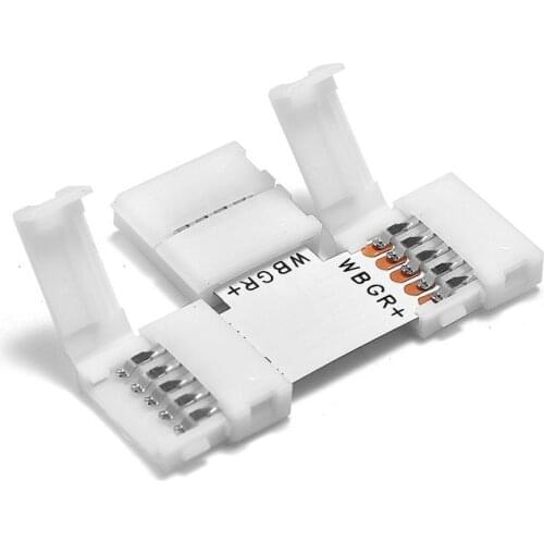 12mm 5 Pin RGBW Connectors L Cross T Angle Corner RGBW LED Strip Connector PCB Free Welding For SMD 5050 RGBWW LED Strip Lights