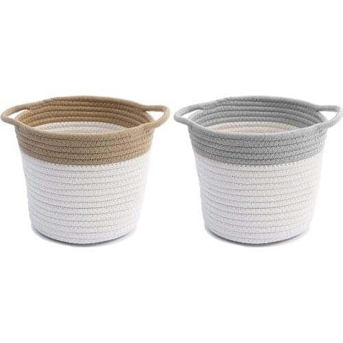 Creative Cotton Rope Art Storage Bucket Desktop Debris Cleaning Storage Basket and Wind Simple Storage Basket