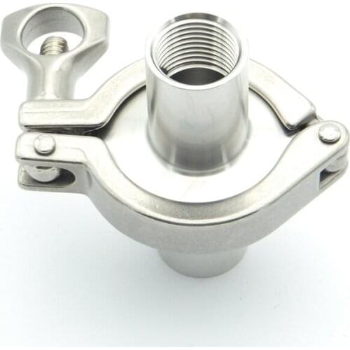304 Stainless Steel Sanitary Pipe Fitting Set 3/8" BSP Female Thread Ferrule + 1.5" Tri Clamp + Silicon Gasket For Home Brew
