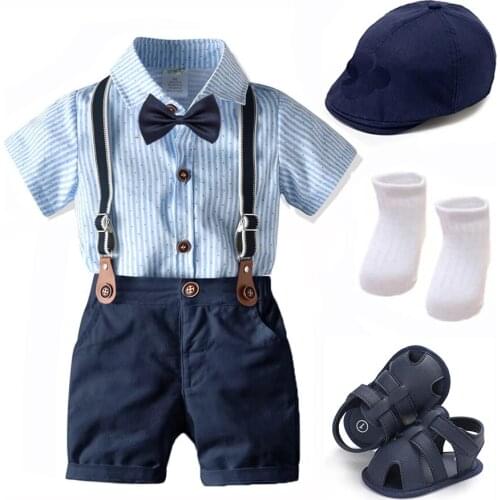 Newborn boy clothes Summer Clothes Casual Style Baby Boy Cotton Newborn Party Outfit Set Rompers Pants