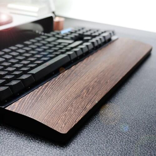 Walnut Wooden Mechanical Keyboard Wrist Rest Pad with Anti-Slip mat Ergonomic palmrest Gaming Support Hand Pad 60 87 104 Keys