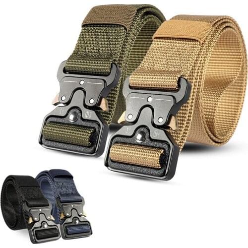 Hot new product 3.8cm mens youth outdoor training multifunctional army fan nylon canvas belt