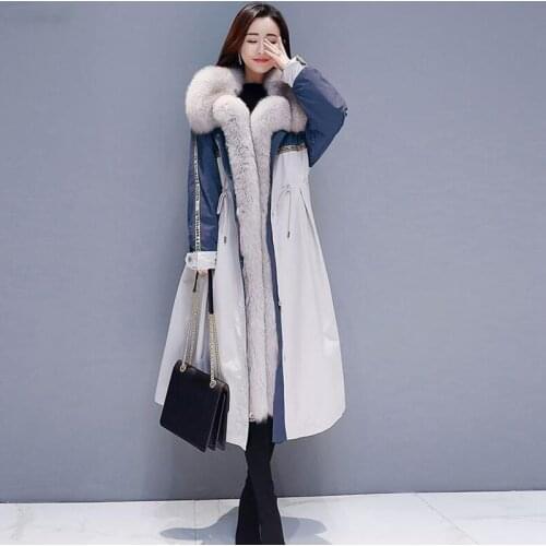 High quality Winter Down Jacket 2019 Women Fashion Large Fur collar Long Parka Down Coat Thick Warm Plus size Snow Outwear