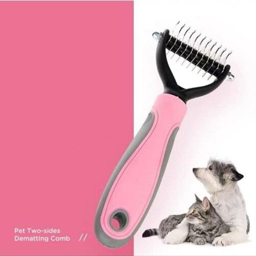 Pet Cat And Dog Hair Removal Comb Fur Trim Depilating Dogs Pасческа Kошек Brush Grooming Tool Cleaning Supplies Cachorro