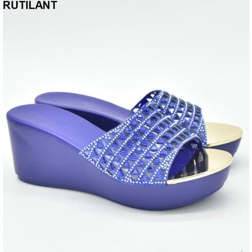 Platform Wedges Slippers Women Sandals Female Shoes with Rhinestone New Fashion Heeled Shoes Casual Summer Slides Slippers Women