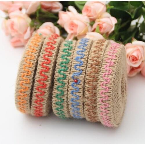 16mm *5M Natural Jute Twine Burlap String Hemp Rope Party Wedding Wrapping Cords Thread DIY Florists art and Craft materials