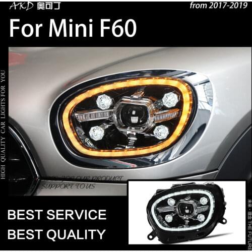 AKD Car Styling for MINI Countryman F60 Headlights 2017-2019 F60 LED Headlight DRL Head Lamp LED Projector Beam Accessories
