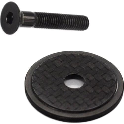 Carbon Fiber Bike Bicycle Headset Stem Top Cap Cover W/ Titanium Alloy Bolt brand new bike bicycle accessory part