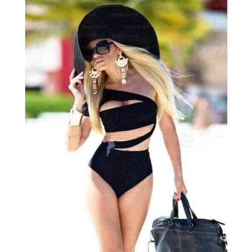 Top Quality Black Sexy Rayon Thick Rayon Bandage Bodysuit Party Sexy Bodycon Bodysuit Outfit