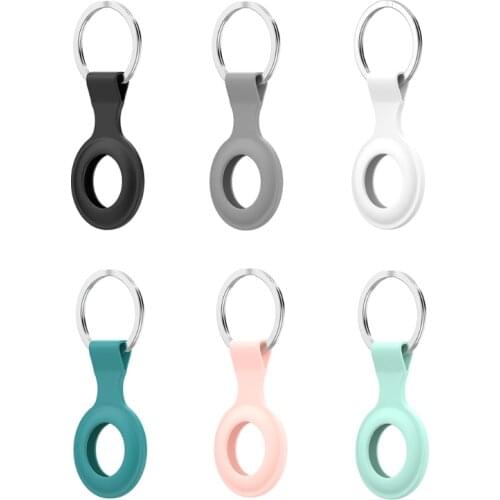 Airtags Protective Case - Anti Lost Silicone Case Protective Skin Cover Sleeve - Bluetooth Tracker Cover Keychain X5QC