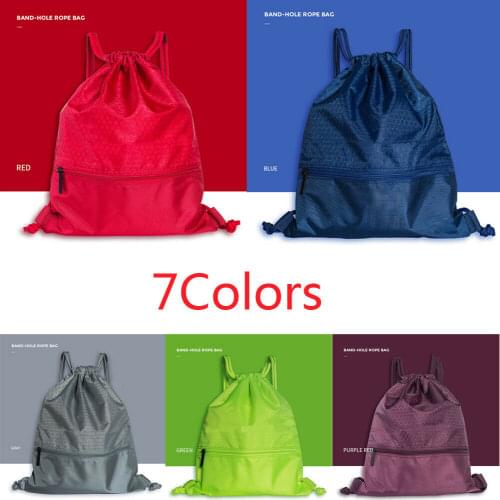 2019 Women Waterproof Drawstring Bag Solid casual backapack Camping Lightweight Gym Bag Men Women Outdoor Cheap Backbag