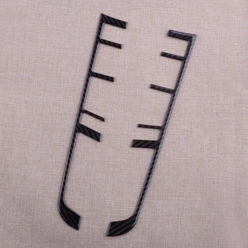 1 Pair Carbon Fiber Car Gear Shift Box Panel Covers Trims Black Fit For Porsche Macan 2014 2015 2016 2017 2018 2019