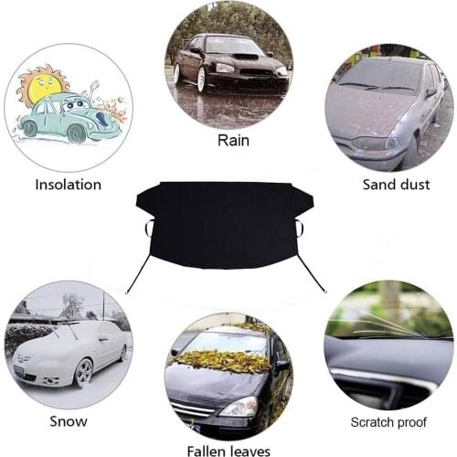 1pcs Car Foldable Auto Window Windshield Snow Cover Ice Frost Hood Sunshade Protector Cloth Car Exterior Accessories