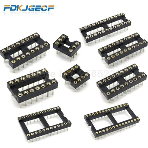 10PCS IC Sockets DIP6 DIP8 DIP14 DIP16 DIP18 DIP20 DIP28 DIP40 pins Connector DIP Socket 6 8 14 16 18 20 24 28 40 pin