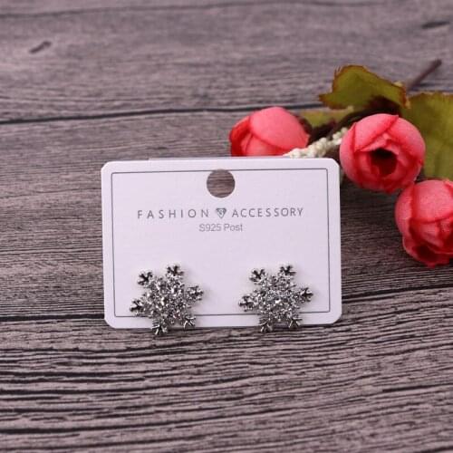 100pcs/lot Fashion Accessories Display Packing Cards Mini 3.5x5cm Silver 925 Jewelry DIY Making Delicate Ear Stud Hook Labels