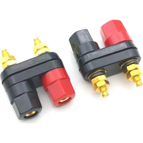 1000pcs Dual Insulated Binding Post 4mm Banana Jack 41mmx34mm Gold Plated