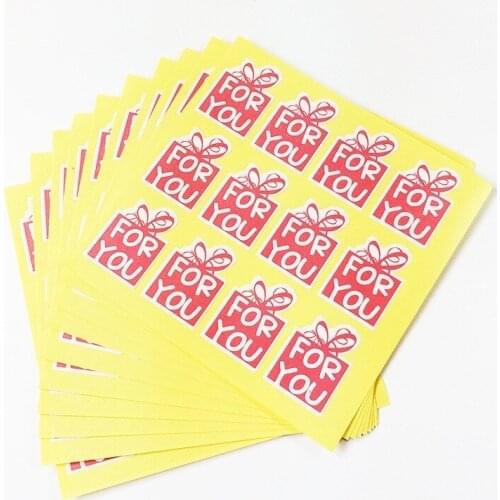 120pcs/pack Pink Color Butterfly For You Style DIY Paper Labels Seal Sticker For Gift Stickers