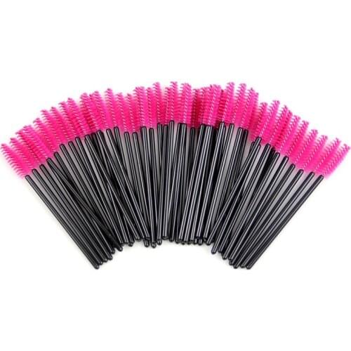 50 Pcs/Set Eyelash Extension Disposable Eyelash Curler Makeup Brush Mascara Wand Applicator Spoolers Eye Lashes Cosmetic Brushes