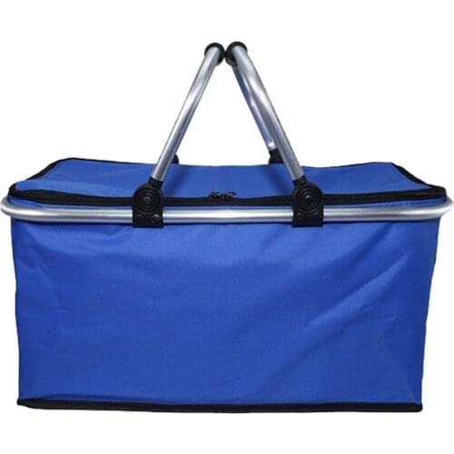 600D Oxford Cloth Portable Cooler Basket Collapsible Portable Picnic Basket