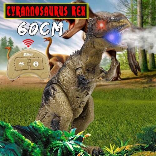 RC Dinosaur Spinosaurus Tyrannosaurus Rex Smulation rc Animal Remote Control Walking Light Spray Sound Electric Dinobot Toys