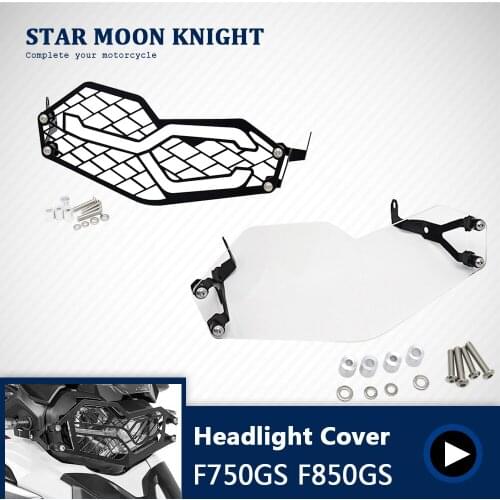 For BMW F850GS F850 F750 GS F750GS F 750 GS 2018-2019 Motorcycle Headlight Guard Grille Grill Cover Protector CNC Aluminum PVC