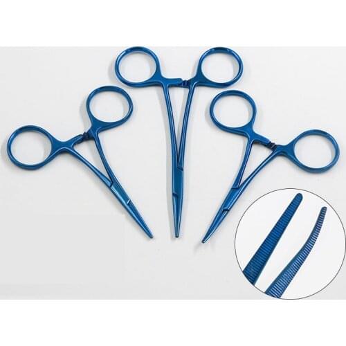 Double eyelid surgery tool titanium alloy hemostatic forceps cosmetic plastic full tooth pattern hemostatic forceps 9.5/12.5cm