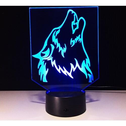 Toy gif werewolf vampire cartoon characters action figures Wolf head 3D lights colorful remote control touch Bluetooth audio Y97