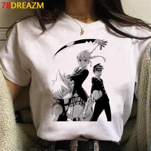Soul Eater clothes tshirt male harajuku kawaii 2021 casual streetwear couple clothes t shirt harajuku kawaii kawaii