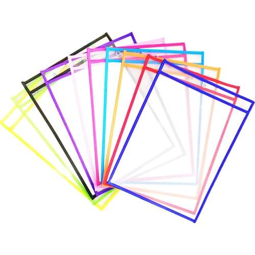 Portable Dry Wipe Pocket Transparent Wear-Resistant File Bag Reusable Storage Supplies for Children Adult UY8