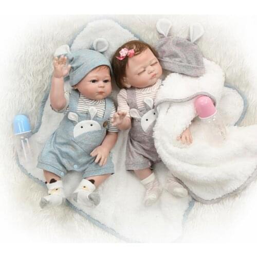 Child Reborn Baby Dolls Full Body Silicone Girl Boy Twin Kid Playmates Soft Vinyl Silicone Baby Doll Waterproof Toy For Children