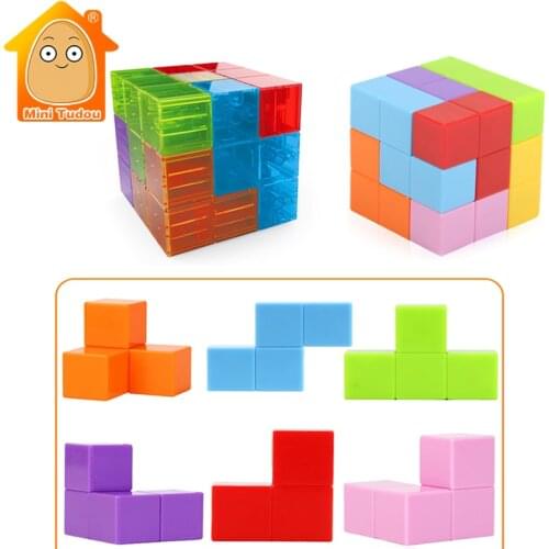 Magnetic Toys Magnetic Tiles Blocks Mini Magnetic Designer Construction 3D Puzzle Cube Educational Toys for Children Girls Boys