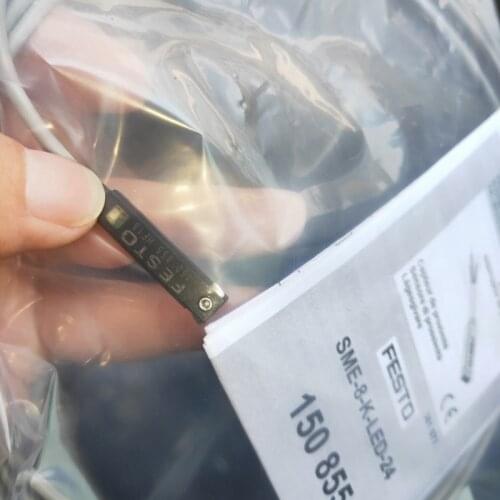 1 pcs 150855 FESTO pneumatic cylinder magnetic switch SME 8 K LED 24 e sensor three core proximity switch