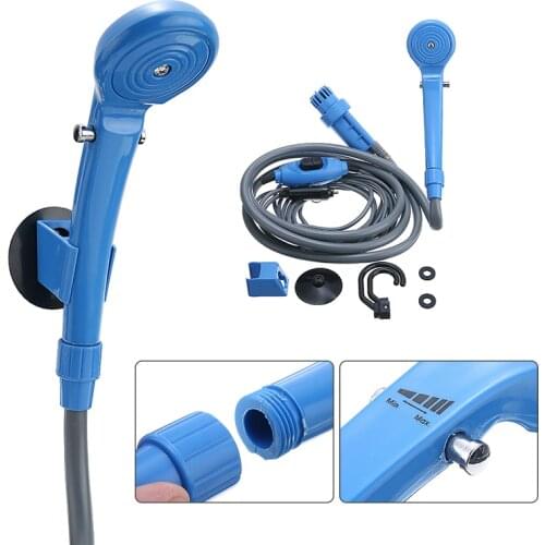 Mayitr 1pc 12V 3A 35-60W Portable Electric Shower Head Hiking Camping Water Pump Boat Car Auto Caravan Outdoor Dog Care Tool