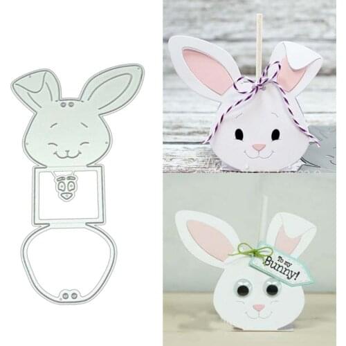 Cute Rabbit Metal Cutting Dies Stencil Scrapbooking DIY Album Stamp Paper Card Embossing Decor Craft New Dies for 2021