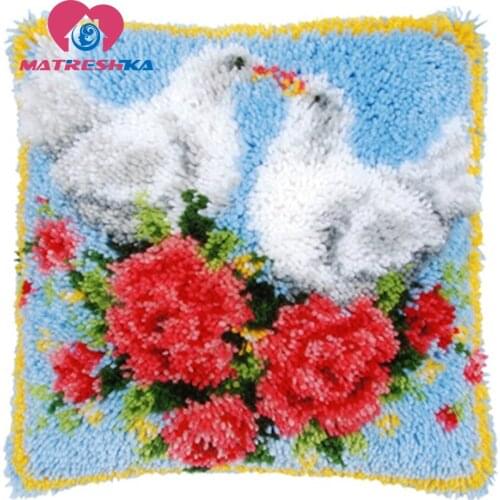 Carpet embroidery kits latch hook rug kits pigeon carpet embroidery cushions tapestry kits cross-stitch pillow latch hook