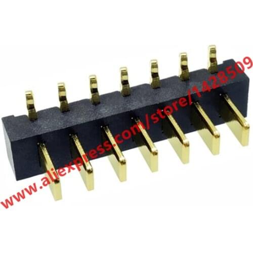 10pcs 90 Degree 7-Pin Gold Plating Laptop Battery Connector 2.5mm Pitch Male Plug Adaptor For Automobile Data Recorder