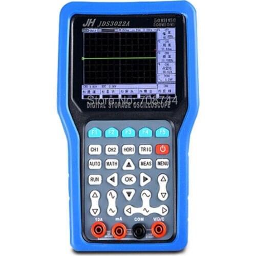 JDS3022A Handheld Digital Oscilloscope 2CH 50MHz 500MSa/S Signal Generator AC110-220V