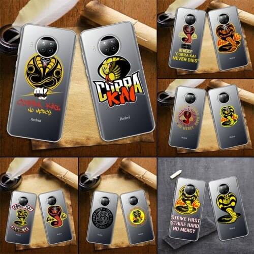 Cobra kai snake Phone Case Transparent for Xiaomi mi Redmi note 10 t 8 9 pro lite 11 Samsung S 8 9 10 20 plus ultra