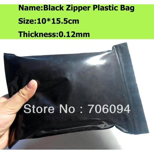 Size:10*15.5cm,500pcs/lot,Black Colour Zipper Plastic bag,Ziplock Plastic bag,Plastic Package Bag