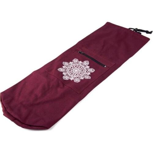 WIN.MAX Portable Yoga Mat Bag Canvas Strap Exercise Gym Fitness Pilates Carrier Backpack for Under 6 mm Thick Yoga Mat 68x15 cm