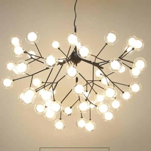 Modern LED Glass Pendant Light Nordic Dining Room Kitchen Light Romantic Firefly Hanging Lamps Avize Lustre Lighting