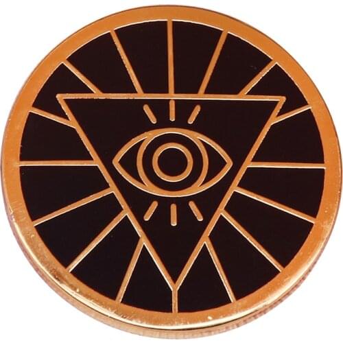 All Seeing Eye Illuminati lapel pin Freemason Knights Templar gift