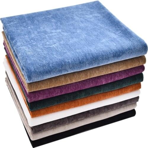Chenille Sofa Fabric Thick Solid Color Ins Sofa Cover Curtain Tablecloth Non-slip Pillow Handmade Diy Fabrics by Meter Sewing