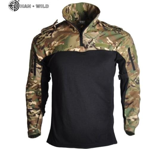Military Uniform Tactical Long Sleeve T Shirt Men Camouflage Army Combat Shirt Airsoft Paintball Clothes Multicam Shirt Top