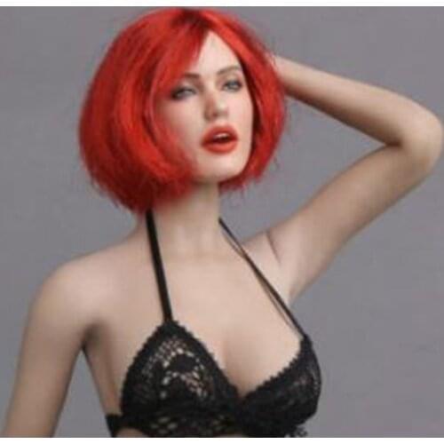 1/6scale European and American female headband expression female head sculpture exquisite model suitable for female soldier body